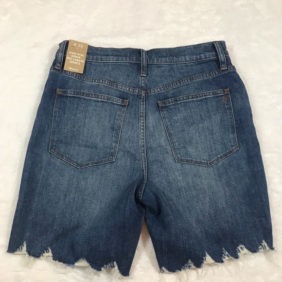 NWT MADEWELL bermuda denim shorts medium wash 28 - Picture 10 of 16